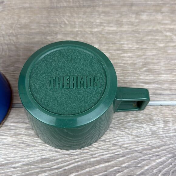 Vintage Maxwell House Coffee Thermos Blue w/ Lid & Cup Made in USA - Picture 4 of 11